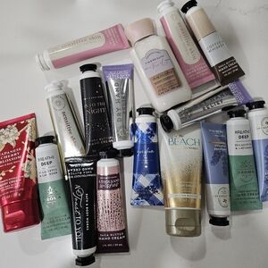 Bath and body travel size hand cream lotions, 2 for $7.00